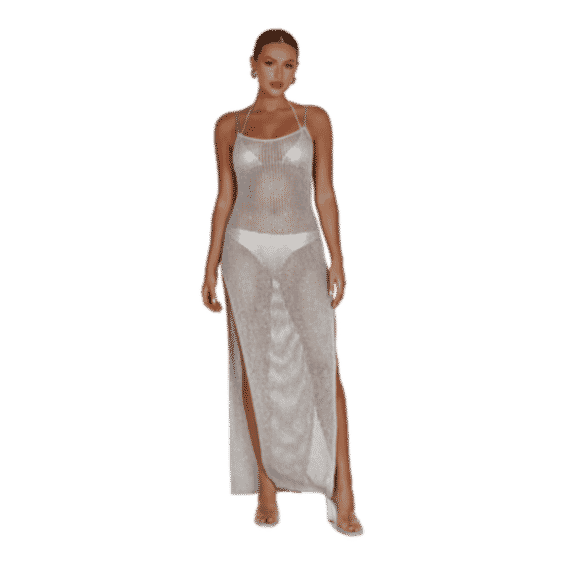 Zelda Sequin Crochet Maxi Dress