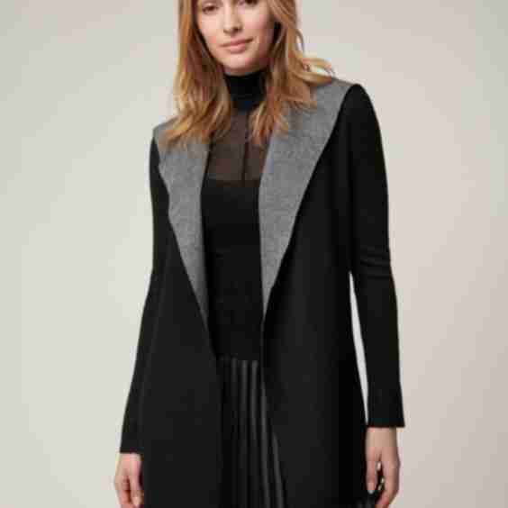 Essential Reversible Hooded Alpaca Wool-Blend Cardigan