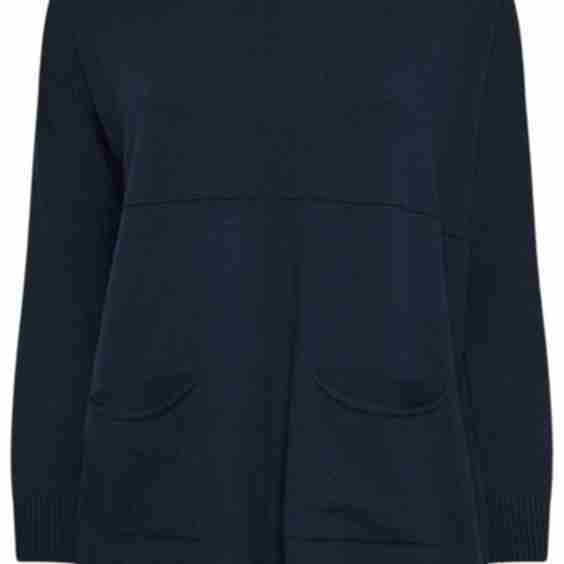 Curve Pocket Front Knitted Jumper