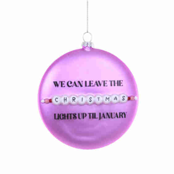 Christmas Friendship Bracelet Glass Ornament by Cody Foster