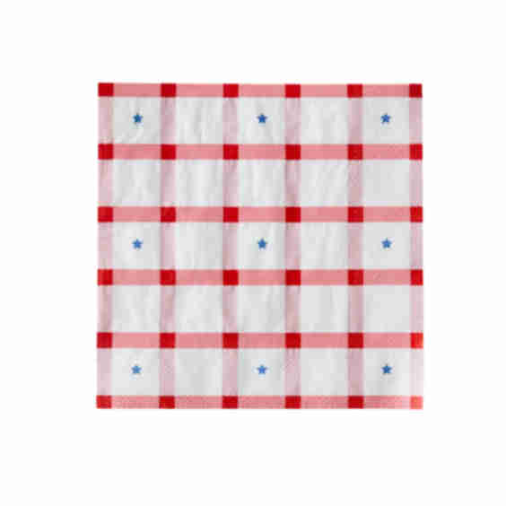 Gingham 4th of July Large Napkins