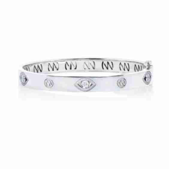 Eye Love Bangle With Five Pave Diamond Eyes