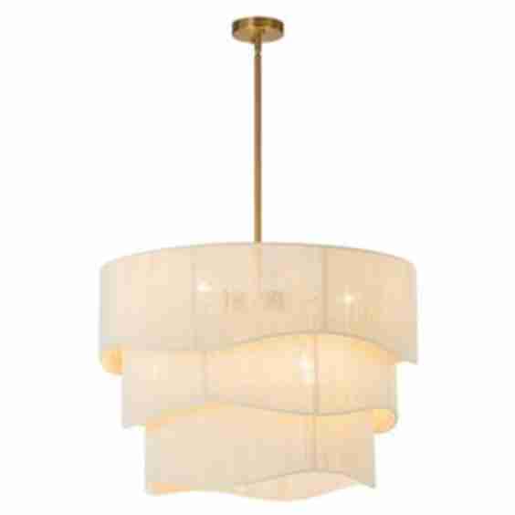 3 Tier Woven Thread Drum Pendant Light