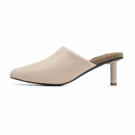 Roam Stripe Heel Cement & Cream Vegan Leather