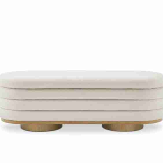 Freida Performance Boucle Storage Bench