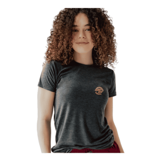 Women's Bamboo Crew Tee - Sunny Soul - Charcoal Heather