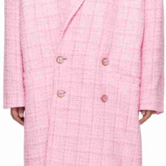 Pink Double Breasted Coat