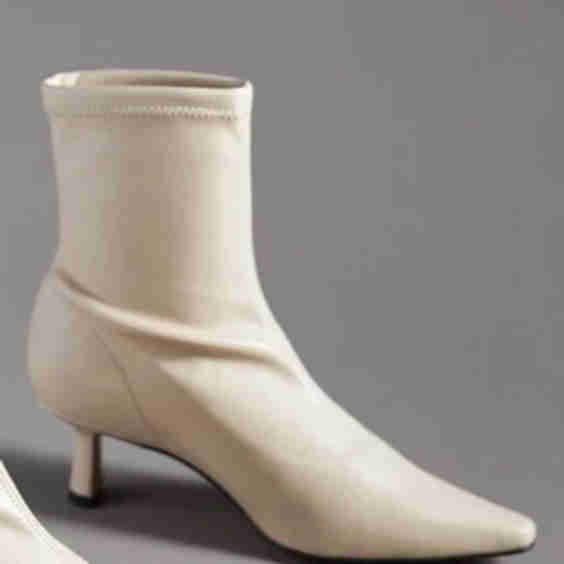 Pointed-Toe Kitten-Heel Boots