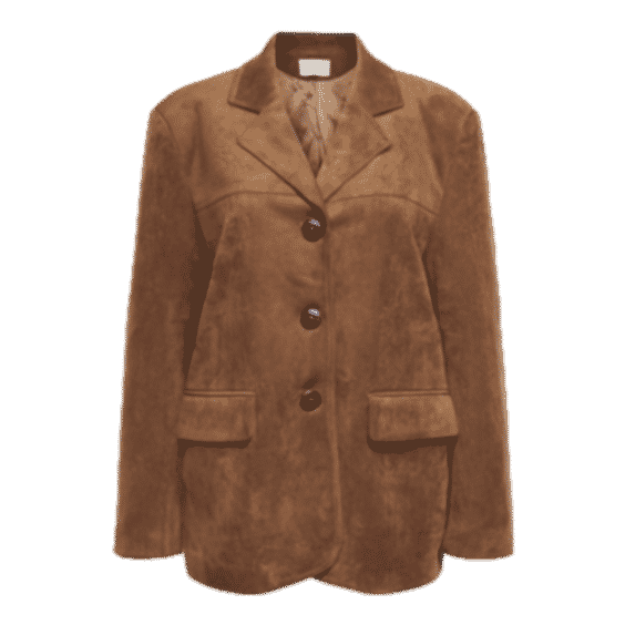 Oversized Vegan Suede Blazer