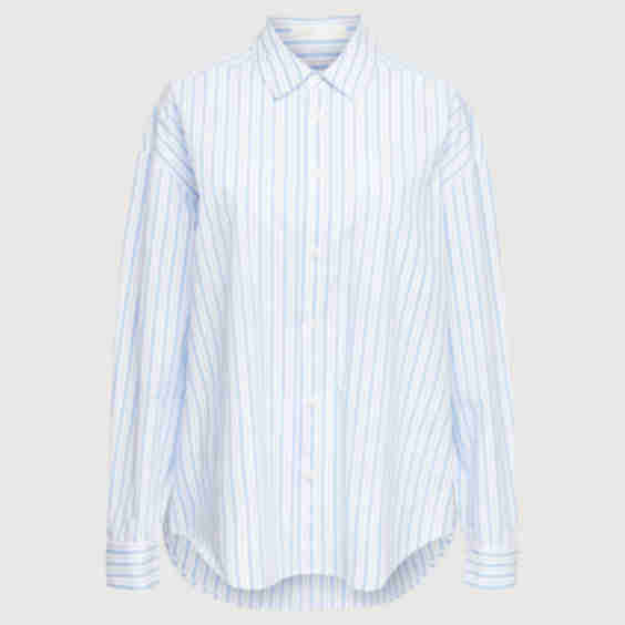 Cotton Poplin Button Front Shirt