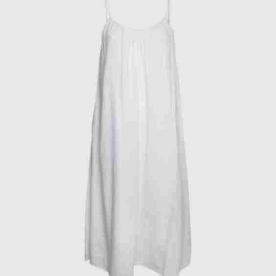 Gathered Neckline Maxi Dress