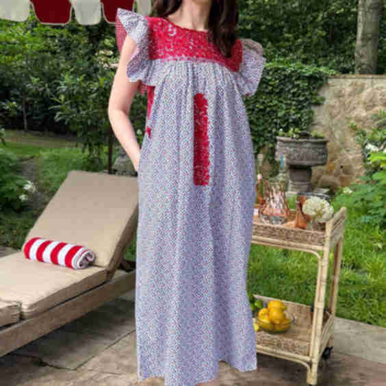 Soledad Floral Roja Midi Dress