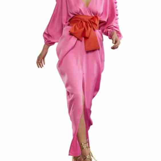 Satin Sash Caftan