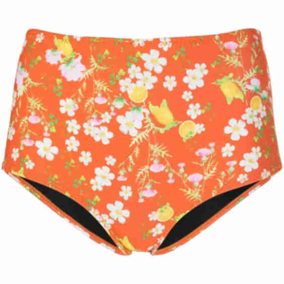 Floral Print Neoprene Bikini Bottom