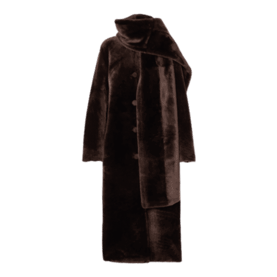 Daphne Shearling Scarf Coat