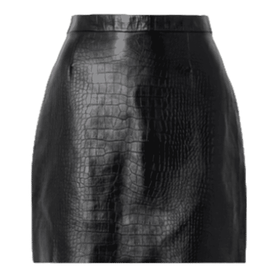 Serena croc-effect leather mini skirt