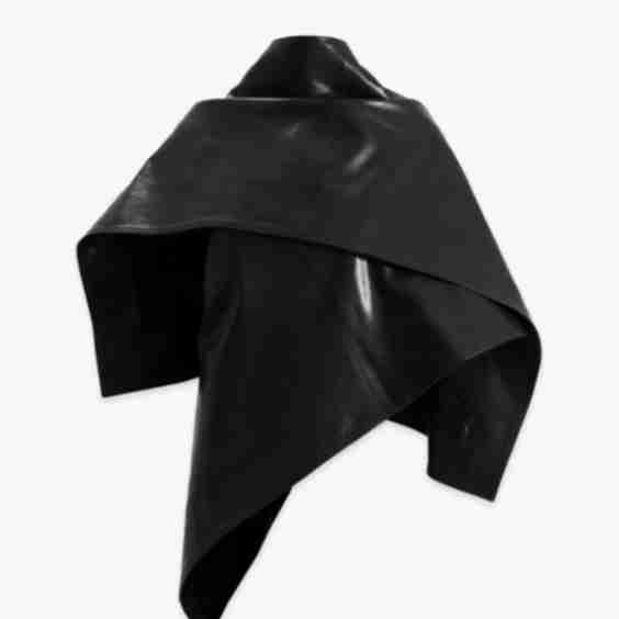Edra Sleek Leather Cape Jacket