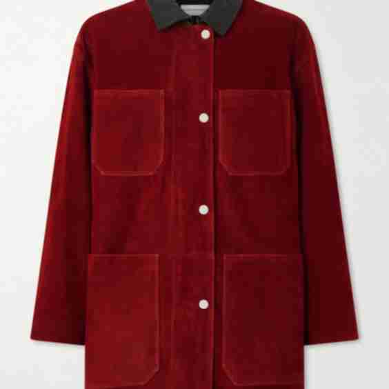 Barn Leather-Trimmed Suede Jacket