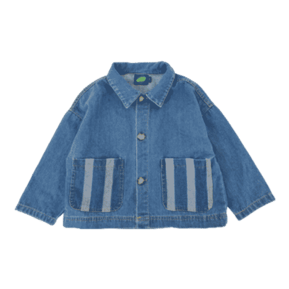 Stripe Pocket Chore Coat