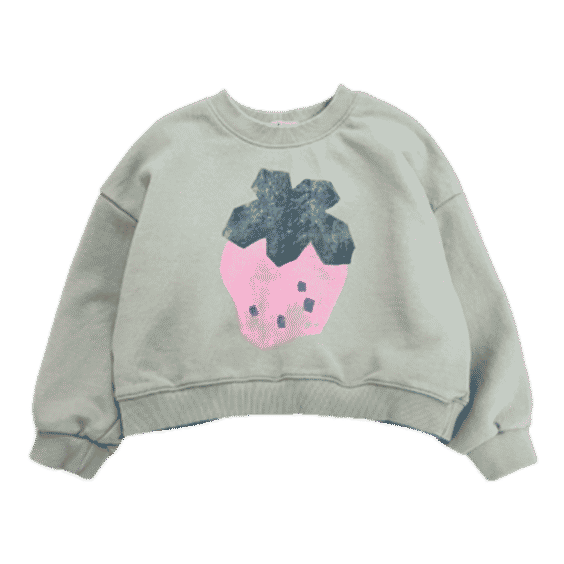 Strawberry Cropped Sweatshirt