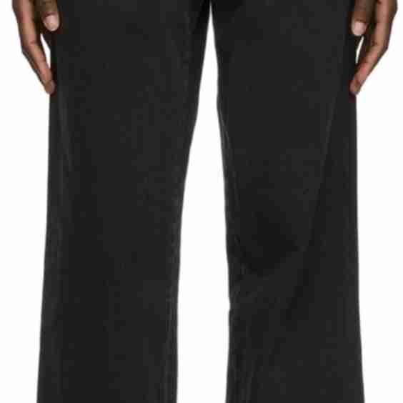 Ssense Exclusive Black Denim Wide Leg Jeans