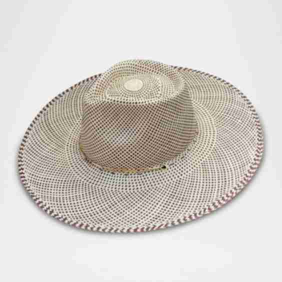 Austin Straw Fedora W/ Paper Clip Chain