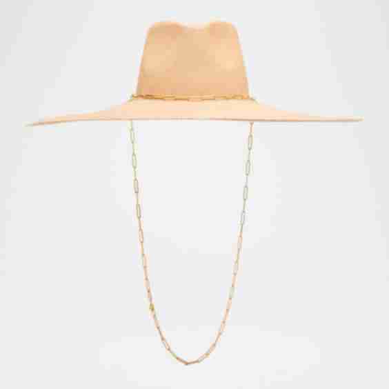 Livy XL Straw Fedora With Link Chain