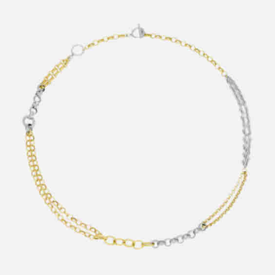 Chunky Patchwork Chain Necklace
