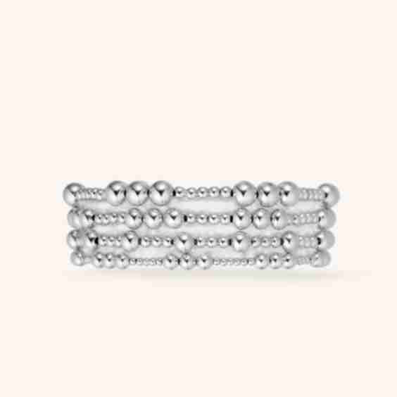 Mixed Sized Silver Stacking Set