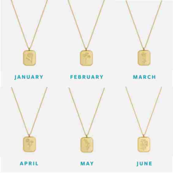 Birth Month Flower Necklace