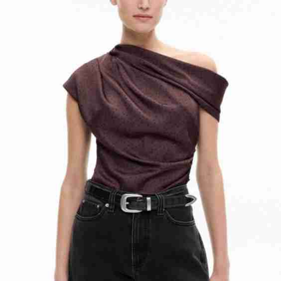 Draped Shoulder Top