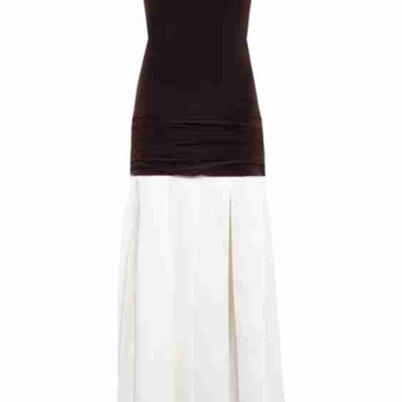 Liena Pleated Jersey-Cotton Maxi Dress