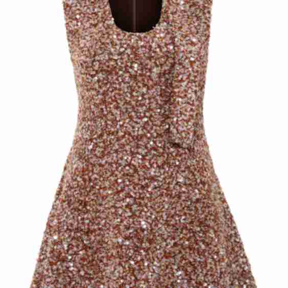 Mireille Scarf-Detailed Sequined Mini Dress