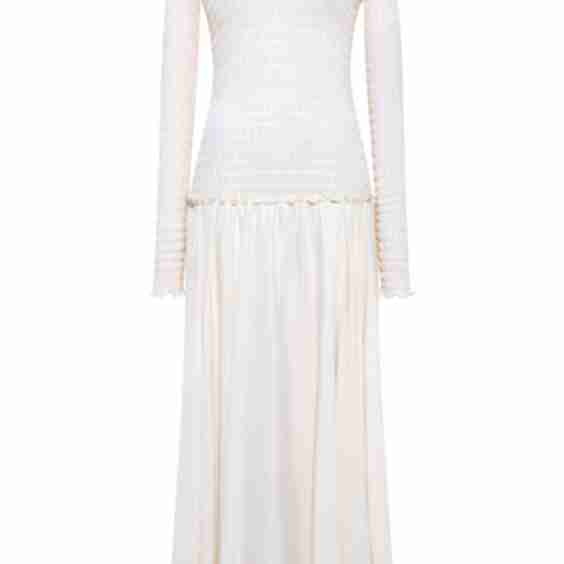 Feja Smocked Open-Back Knit Midi Dress