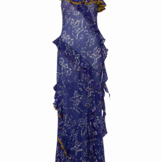 Monica Ruffled Chiffon Maxi Dress