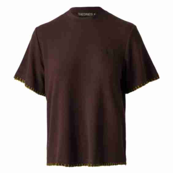 Demures Contrast-stitched Detailed Oversized T-shirt