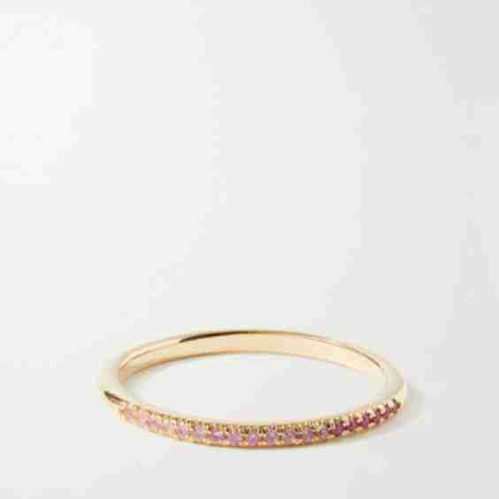 Pink 14-Karat Gold Sapphire Ring
