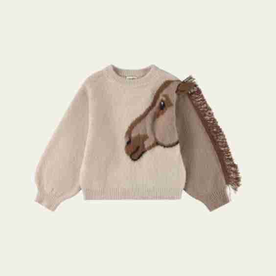 Gisela Wool Horse Fringe Sweater