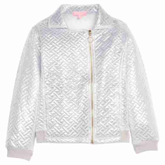 Quilted Moto Jacket Silver