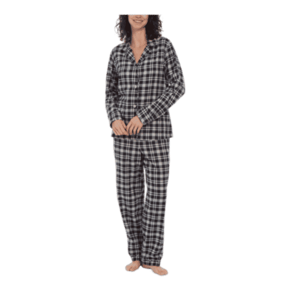Brushed Flannel Plaid Long PJ Set