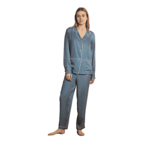 Striped Tencel Long PJ Set