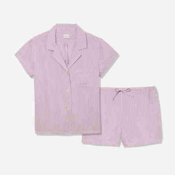 TENCEL Ticking Stripe Long PJ Set