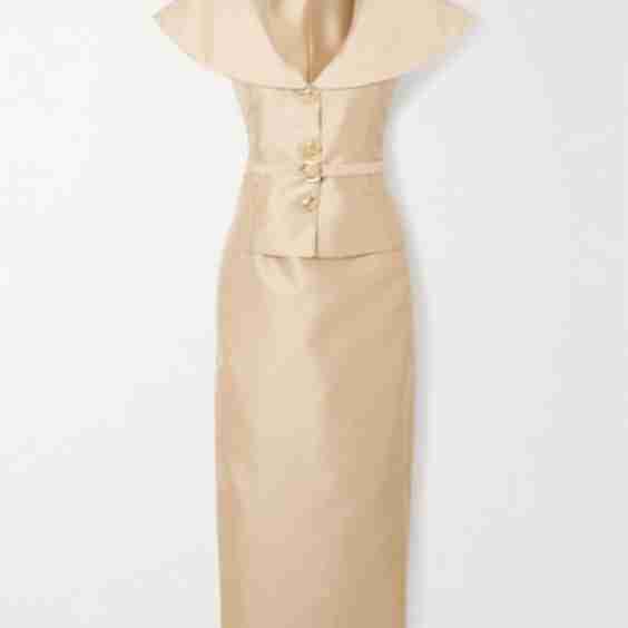 Manuela Silk Mikado Tuxedo Dress