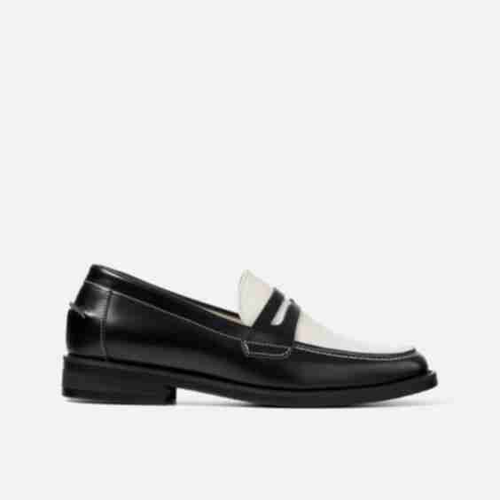 Black x White Penny Loafer