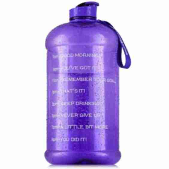 Motivational Time Reader Water Bottle With Flip Cap Strap