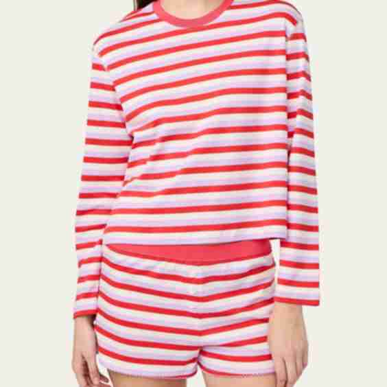 Cleo Tee In Poppy Stripe