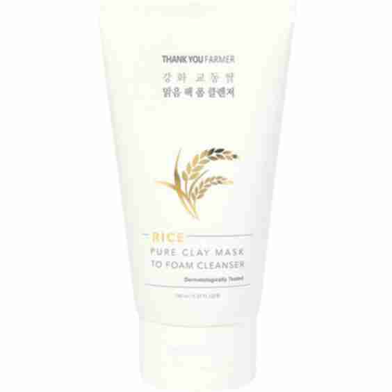 Rice Pure Clay Mask To Foam Cleanser