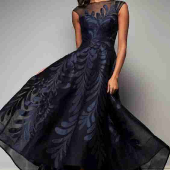 Park 108 High Low Floral Embroidered Gown