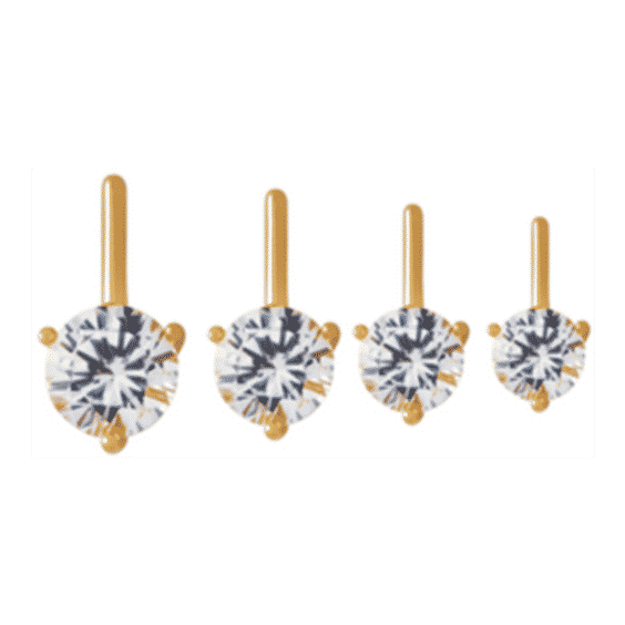 Hendry Bar Stud Earrings in Moissanite