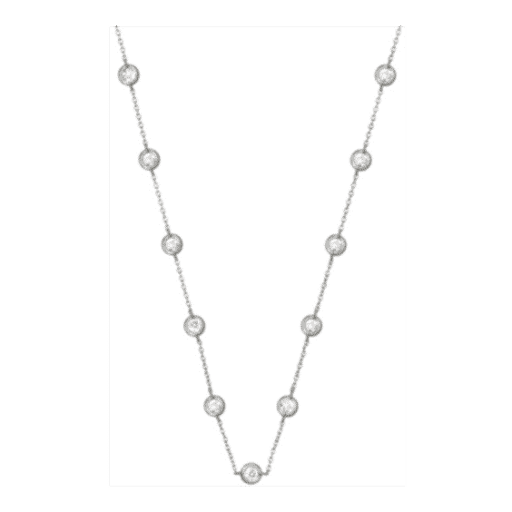 Clémence, Lab White Sapphire 1.50 Carat 15 Stone Strand Necklace